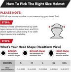Full Face Motorcycle Helmets for Adult Men Women, DOT Approved Street Bike Racing Helmet Dual Visor Quick Release Buckle, Motorbike ADV Moped Helmet with Extra Clear Visor