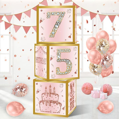 DataMoon 75th Birthday Decorations Boxes by DataMoon