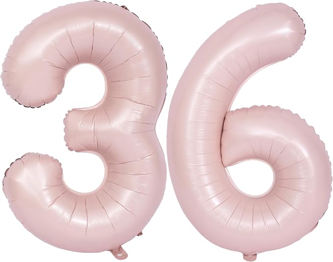 40 In Matte Pink Number Balloons Helium Foil Mylar Balloon Party Digital 36 | by Exquisitehighqualitypartydecorationstomeetyoureveryneed%EF%BC%81
