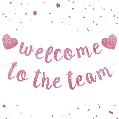 Welcome to the Team Banner Pre-Strung No DIY, Glitter New Employee Welcome by Unknown