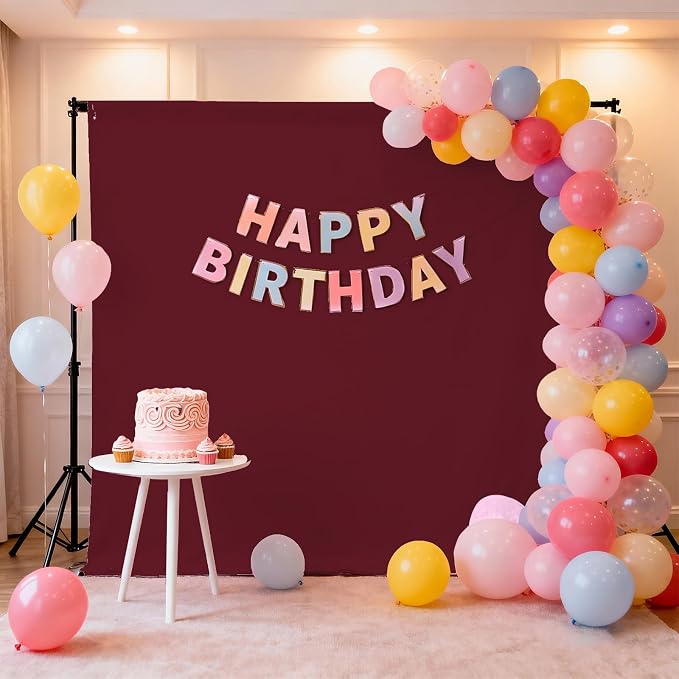 Burgundy Photography Backdrop for Photoshoot, Fabric 8x10ft | Polyester Studio - Image 3