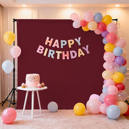 Burgundy Photography Backdrop for Photoshoot, Fabric 6x9ft | Polyester Studio - Image 3