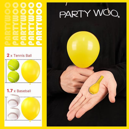 PartyWoo Yellow Balloons 100pcs Balloons Matte Yellow Latex Helium 5 Inch | - Image 3