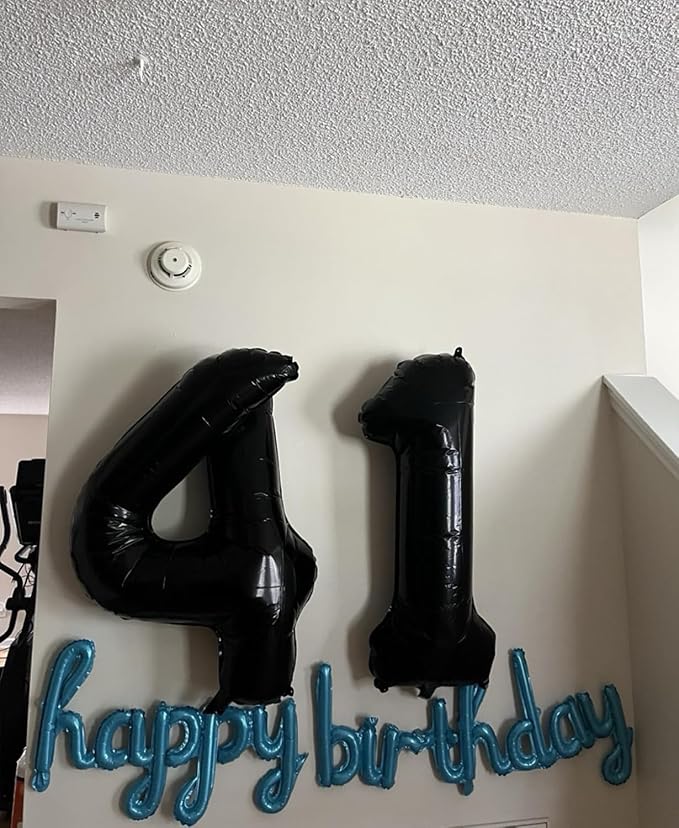 40 inch Number Balloon 0-9 Black Large Number 4 Balloons, Digital Balloons - Image 3