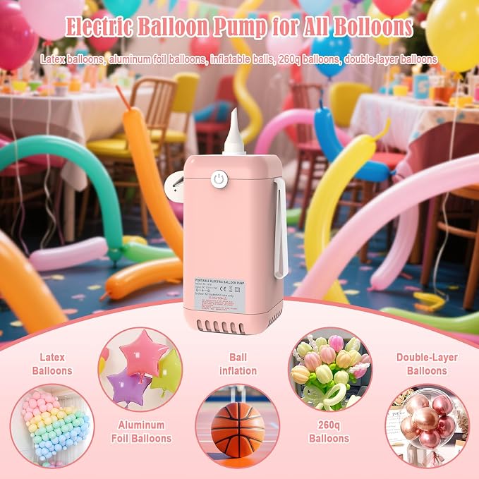 Ball Pump Balloon Pumps Electric, Balloon Pump Portable Long Animal Balloon Pump - Image 2