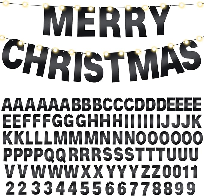 TaoBary 112 Pcs DIY Letter Kit Glitter Customizable Banner Letters Include 107 - Image 8