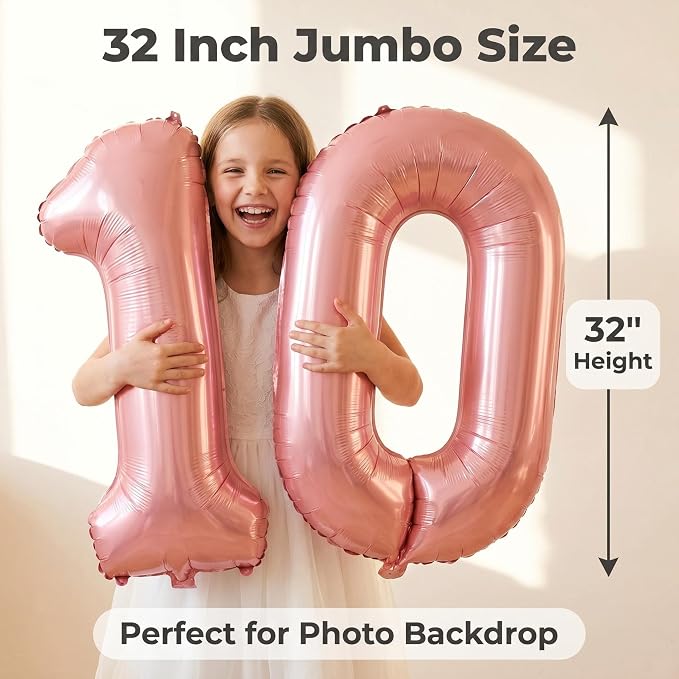 Number 10 Balloon Foil Mylar Balloons - Image 4