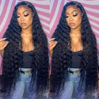 30 Inch Lace Front Wigs 180% Density Curly Wigs for Black Women 13x4 HD Transparent Lace Frontal Wigs Wet and Wavy Lace Front Wigs Pre Plucked with Natural Baby Hair