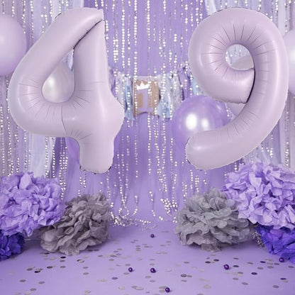 TONIFUL 40 Inch Cream Purple Large Number 9 Balloon - Image 6