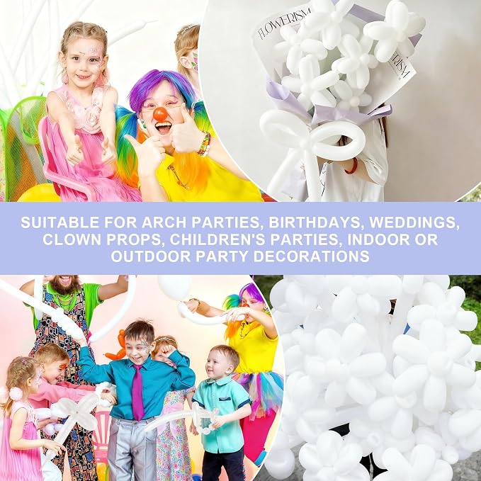 260 Balloons 100 PCS White - Image 7