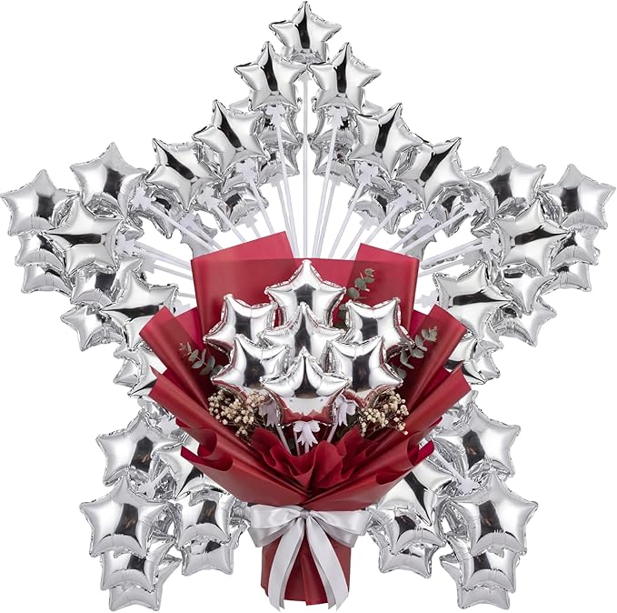 30 Pcs Mini Star Self Inflatable Balloons Bulk by Chitidr