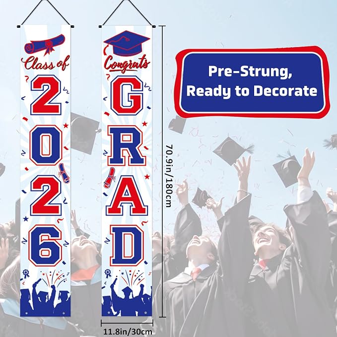 Graduation Decorations 2026 Porch Banner, Graduation Banner Class of 2026 - Image 3