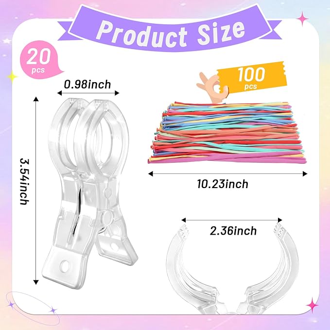 U0U 20 Pack Balloon Arch Clips - Image 2