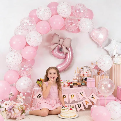 9th Pink Bow Birthday Decorations - Image 5