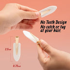 No Bend Hair Clips - Creaseless Flat Duckbill Alligator Barrettes for Hairstyling and Salon Use (8 Pieces, Hot Pink)