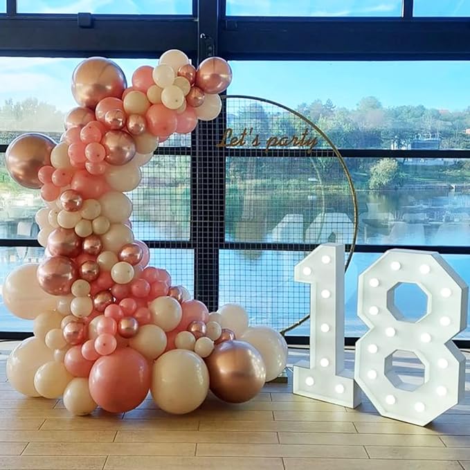 60PCS Pink and White Balloons, 12Inch Baby Light Pink White Party Balloon Set - Image 7