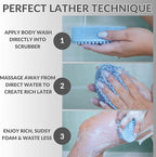 Silicone Body Scrubber for Shower - Gentle Exfoliating Back Scrubber with Soft Bristles - Avilana Premium Dual Sided Bath Brush Massage - Loofah Alternative for Sensitive Skin - Gift Women Men