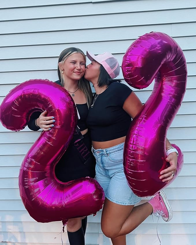 Hot Pink 10 Balloon - Image 2
