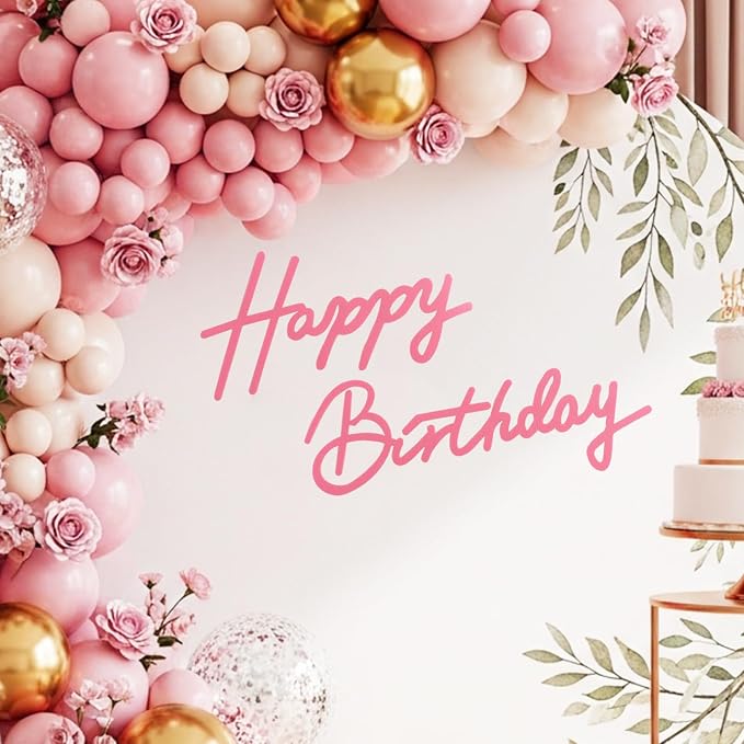 TONIFUL Happy Birthday Sign for Backdrop by TONIFUL
