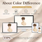 Short Hair Topper for Thinning Hair 4 Inch Short Pixie Cut Toppers Pieces Natural Curly Synthetic Wiglets Hairpieces (Blonde with Highlights, 4 inch)
