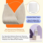 Full Shine Tape in Hair Extensions 12 Inch Tape ins Human Hair Extensions 30g Color 1000 Blonde Seamless Real Remy Extensions Brazilian Double Sided Tape Ins 20PCS
