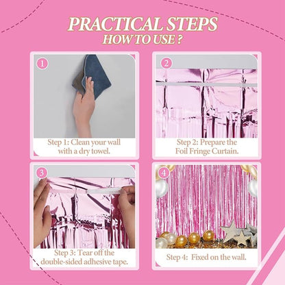 DECOCKRAT 2 Pack Foil Fringe Backdrop - Image 2
