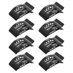 8 Pack French Flat Hair Clips for Women – Large Matte No-Slip Claw Barrettes for Thick & Thin Hair, Strong Hold Styling Accessories (Glossy Black)