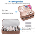 Double-layer Hair Tools Travel Case with Black Hair Dryer Bag with Detachable Divider compatible with Shark FlexStyle/SmoothStyle - Flat Curling Iron Travel Organizer