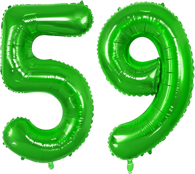Number 59 Balloons for 59th Birthday Party Decorations, 0-100 Large No.59 by Joycard