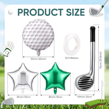 Jenaai Golf Number 1 Balloons Set Birthday Party Decorations, Inflatable Club - Image 2