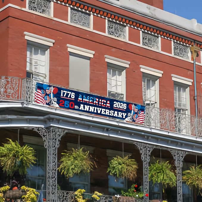 250th Anniversary American Banner Flag, 4th of July Decorations, 1776-2026 USA - Image 7