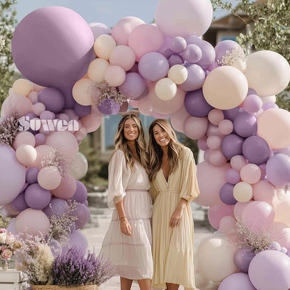 SUWEN Dusty Purple Balloon Arch Kit Garland 18 10 5Inch Light Pink Lavender | - Image 5