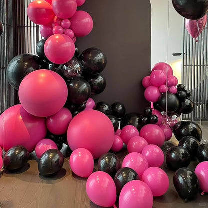 Voircoloria 66pcs Hot Pink Latex Party Balloons, 12inch | - Image 7