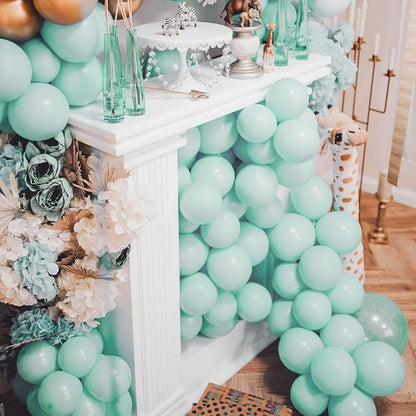 PartyWoo Teal Balloons 140pcs Turquoise Latex Balloons Different Sizes | 18 12 - Image 7