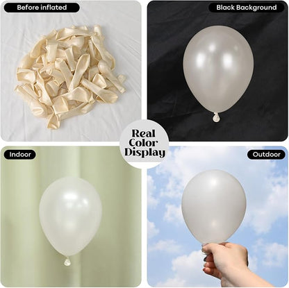 Pearl White Sand Balloons - Image 2