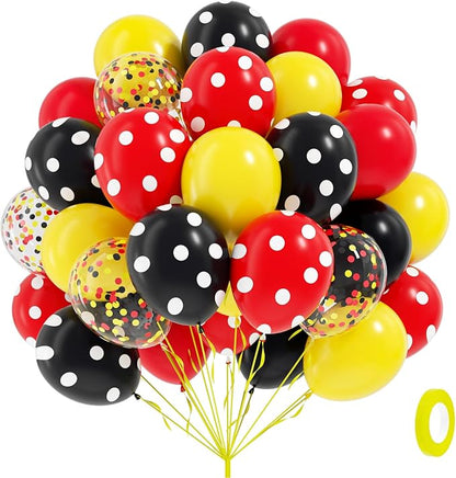 60pcs 12inch Red and Yellow Balloons by Leraqertra