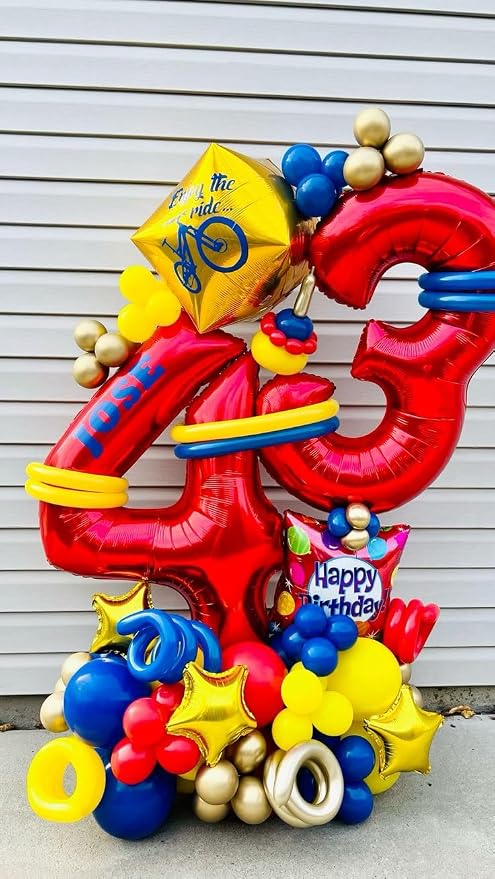 Red Number 4 Balloon 40 Inch, 4th Birthday Party Decorations Men Women | Foil - Image 9