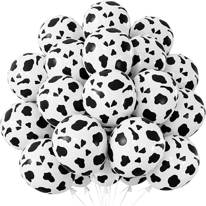 Cow Print Balloons, Farm Animal Latex Balloons by Adeyoo