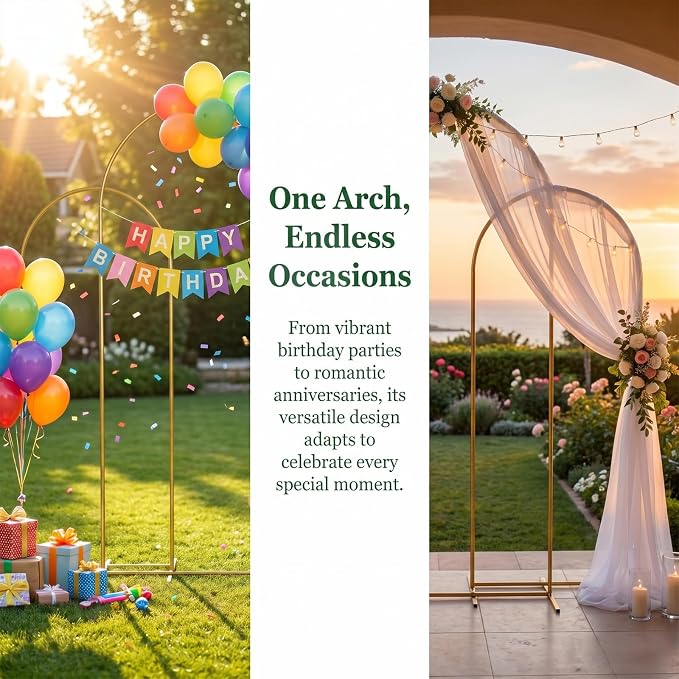 Metal Arch Backdrop Stand 6.6FT: Wedding Arch Frame - Image 8