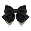 Vintage Palace Style Hair Barrette for women, SHE'S FREE STYLE JUST FOR YOU 14k Gold Plating Bow Hair Clip with Elegant Pearl, Retro Versailles Hair Accessories