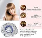 5 Pcs Deep Conditioning Caps Aluminum Foil Reusable Hair Heat Processing Waterproof Dustproof Thickened Shower Caps for Home and Salon Use