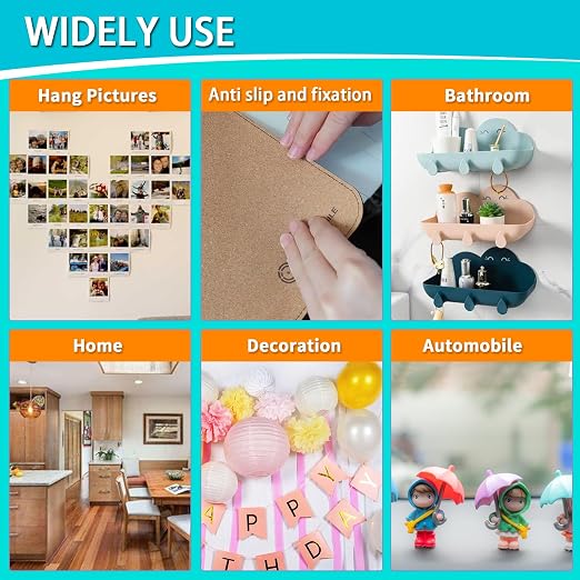 Double Sided Tape for Walls, Picture Hanging Strips Removable Mounting Dots | - Image 3
