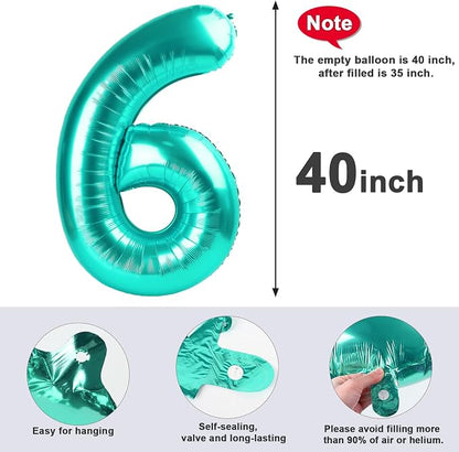 Number 6 Balloons 40 Inch for 6 16 Birthday Party Decorations, - Image 5