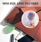 Hair Brush for Afro American/African Hair Textured Professional Curved Vented Brush Wet Dry Curly Hairbrush Detangling Massage Hairdressing Comb (Purple, Small)