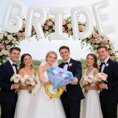 40inch White Bride Balloons Bachelorette, Bride To Be Bridal Shower Balloon - Image 5