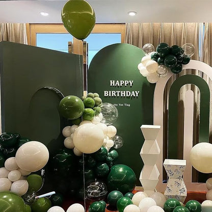 MEBAY Green Black White Metallic Gold Balloons Garland Arch Kit - Image 4