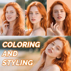 Orange Temporary Hair Color Spray, SOVONCARE Natural Hair Wax Dye Spray for Kids Halloween, Christmas Party, Cosplay -On 1-Day Washable 120ML