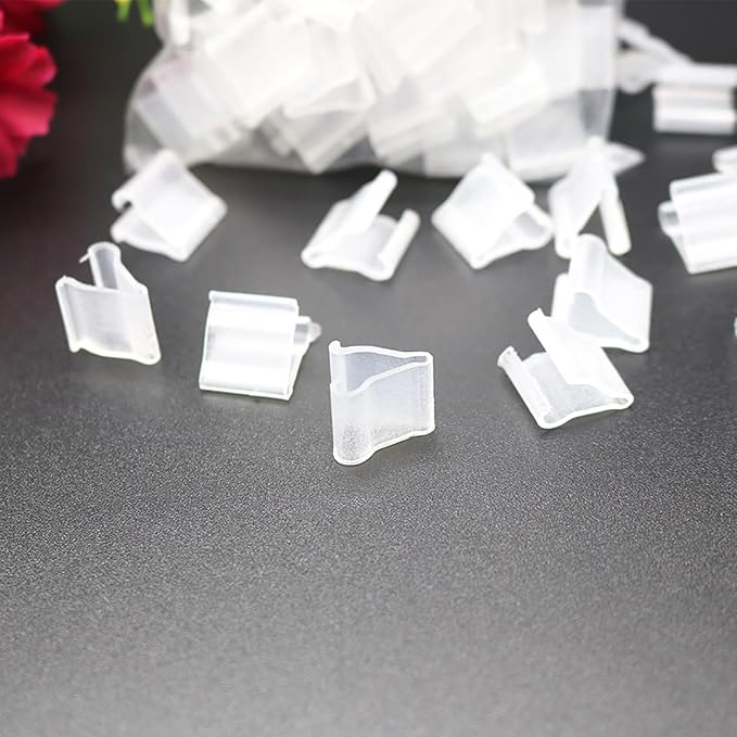 200PCS Clear Plastic V Balloon Clips - Image 4