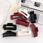 Soft Silicone Hair Clips: 9 Pcs Flexible Bendable Claw Clips For Women/Girl，matte hair clips for thick/thin