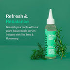 Renpure Tea Tree & Rosemary Scalp Serum, Plant-Based - Refreshing & Rebalancing - For Moisturized, Soft Hair - For Oily/Normal Hair- Tea Tree Leaf Oil, Rosemary Leaf Extract - 4 Fl Oz